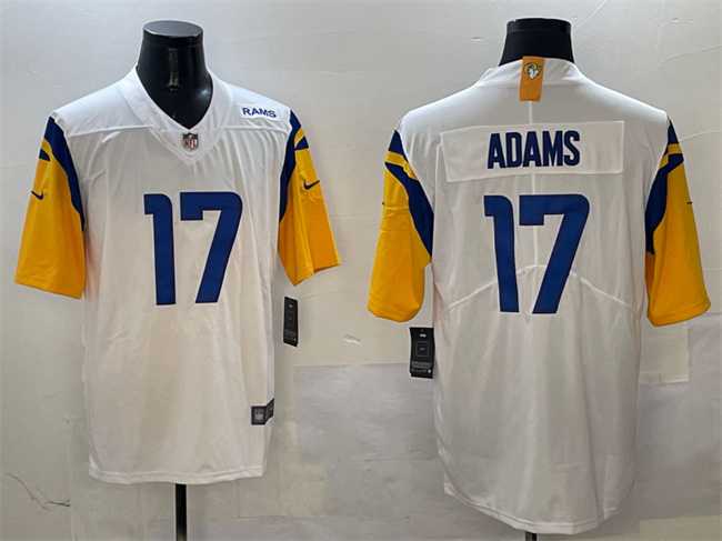 Mens Los Angeles Rams #17 Davante Adams White 2024 Vapor Untouchable Football Stitched Jersey